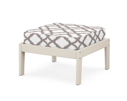 Unbranded Deep Seating Ottoman in Sand / Trellis Grey Mist