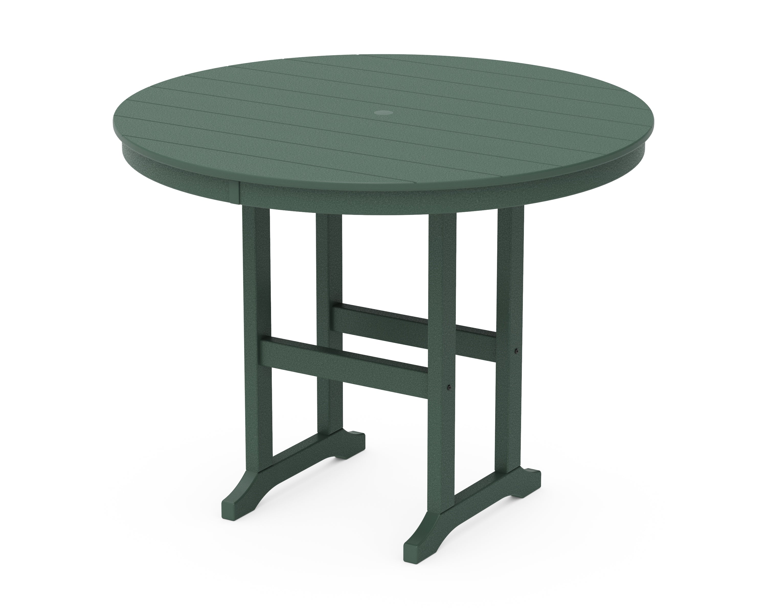 POLYWOOD® 48" Round Farmhouse Counter Table in Green