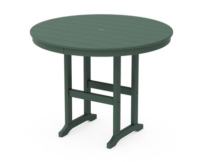 POLYWOOD® 48" Round Farmhouse Counter Table in Green