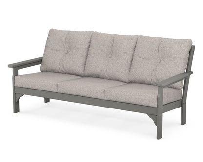 POLYWOOD® Vineyard Deep Seating Sofa in Slate Grey / Weathered Tweed
