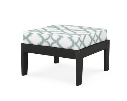 Unbranded Modular Ottoman - Classic in Black / Trellis Glacier Spa