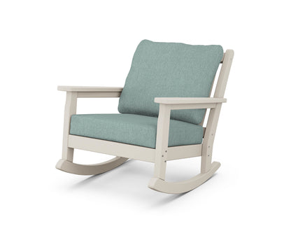 POLYWOOD® Chippendale Deep Seating Rocking Chair in Sand / Glacier Spa