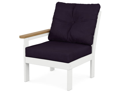 Vineyard Modular Left Arm Chair - White