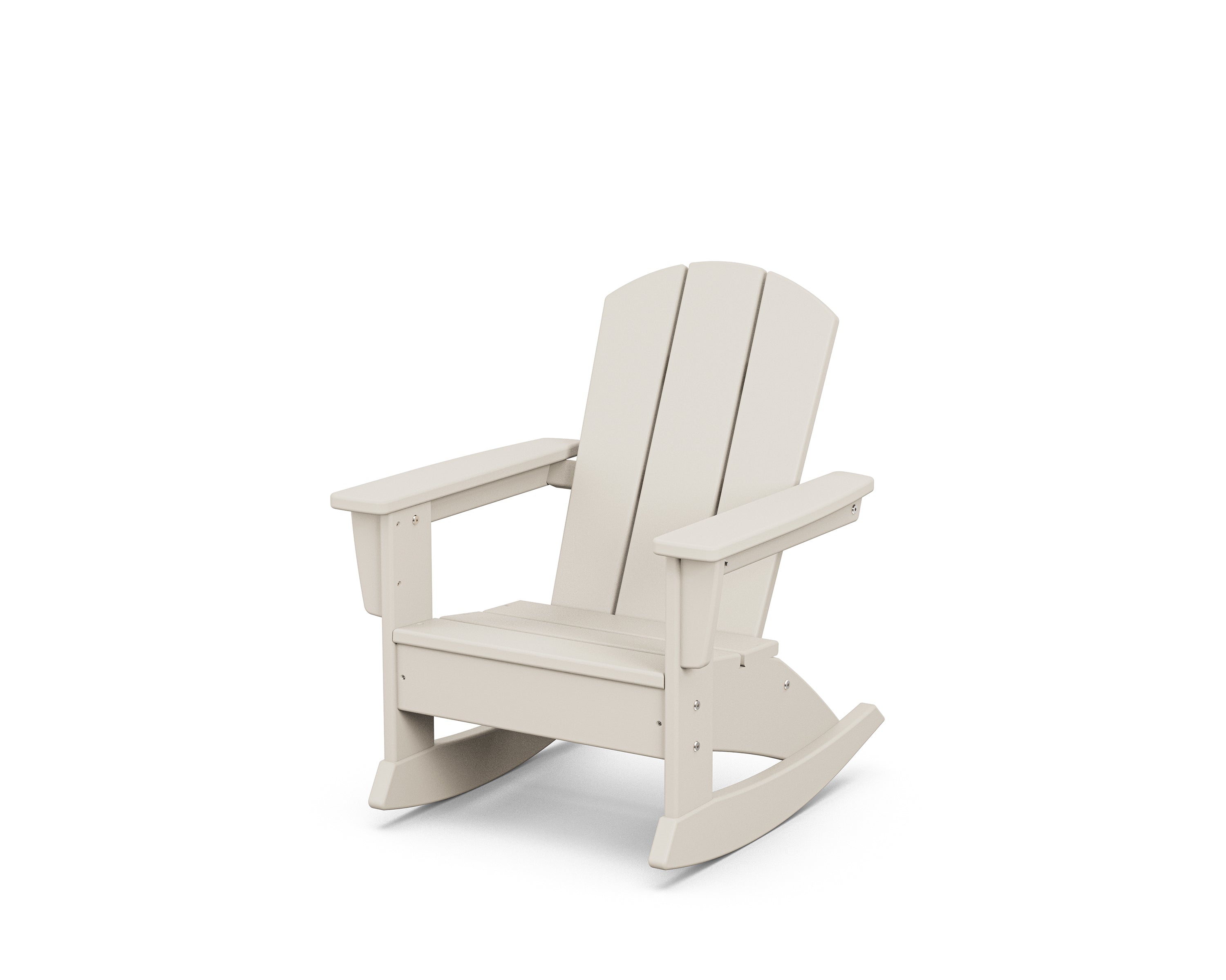 POLYWOOD® Kids Nautical Adirondack Rocking Chair in Sand