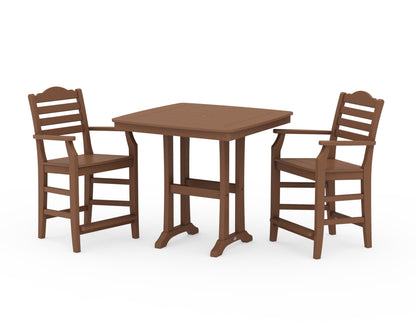 Draper James™ by  POLYWOOD® Savannah 3-Piece Counter Set with Trestle Legs in Teak