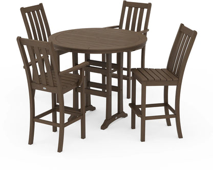 Vineyard 5-Piece Nautical Trestle Bar Set