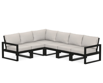 POLYWOOD® EDGE 6-Piece Modular Deep Seating Set in Black / Cast Ash