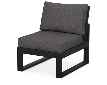 Unbranded Modular Armless Chair in Black / Ash Charcoal