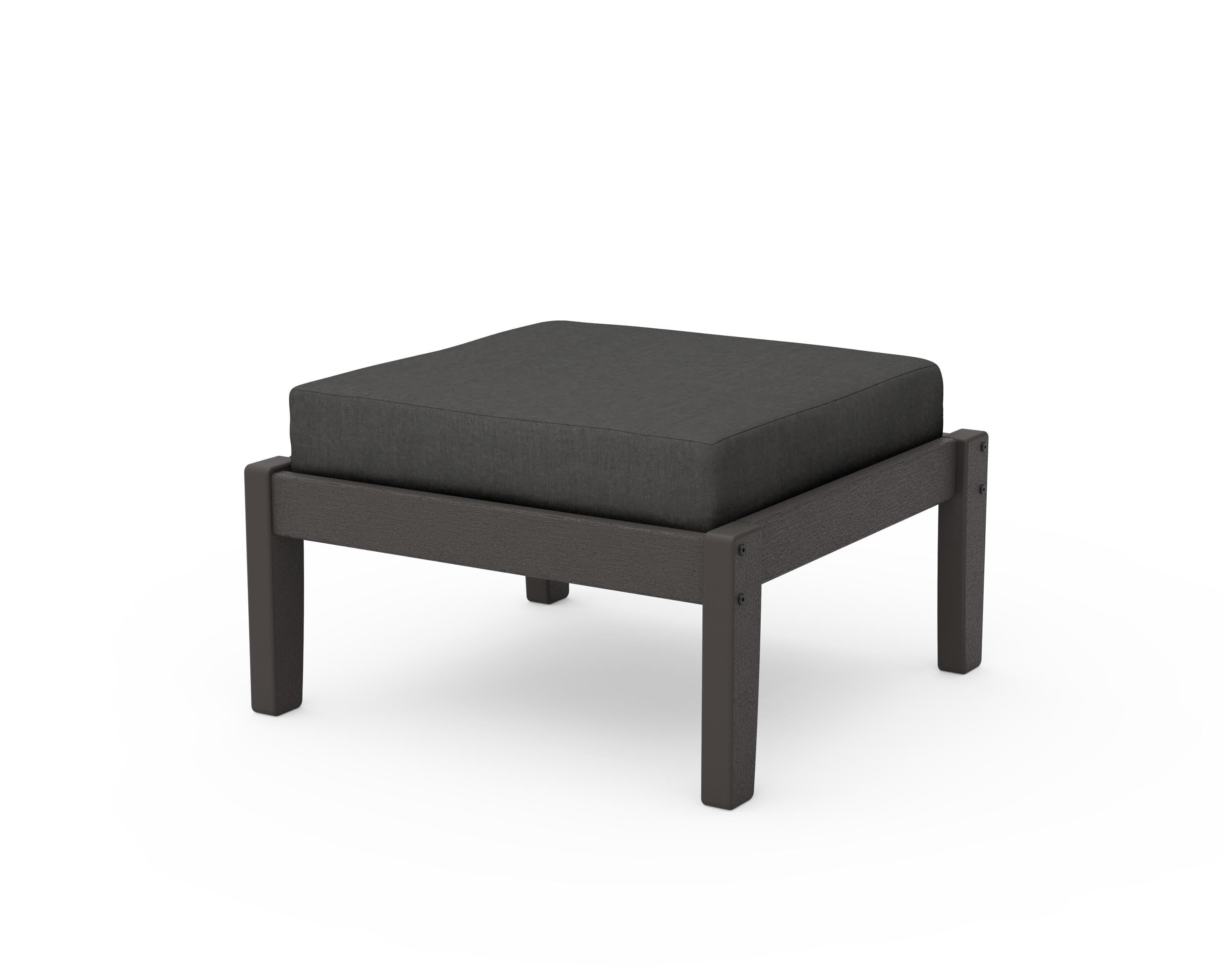 Unbranded Deep Seating Ottoman in Vintage Coffee / Spectrum Carbon
