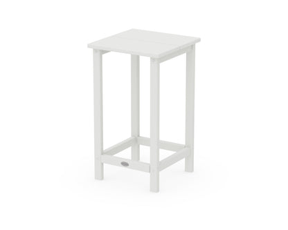 POLYWOOD® Studio Square Counter Side Table in White