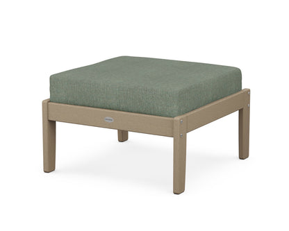 POLYWOOD® Braxton Deep Seating Ottoman in Vintage Sahara / Cast Sage
