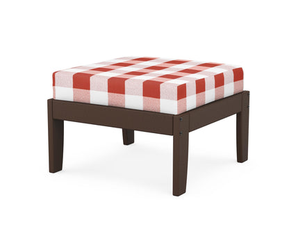 Unbranded Modular Ottoman - Classic in Mahogany / Buffalo Plaid Crimson