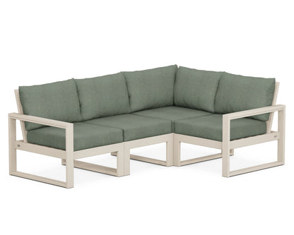 POLYWOOD® EDGE 4-Piece Modular Deep Seating Set in Sand / Cast Sage