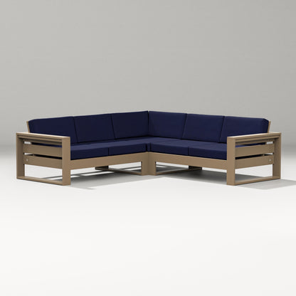 PW Designer Series Latitude Corner Sectional in Vintage Sahara / Navy