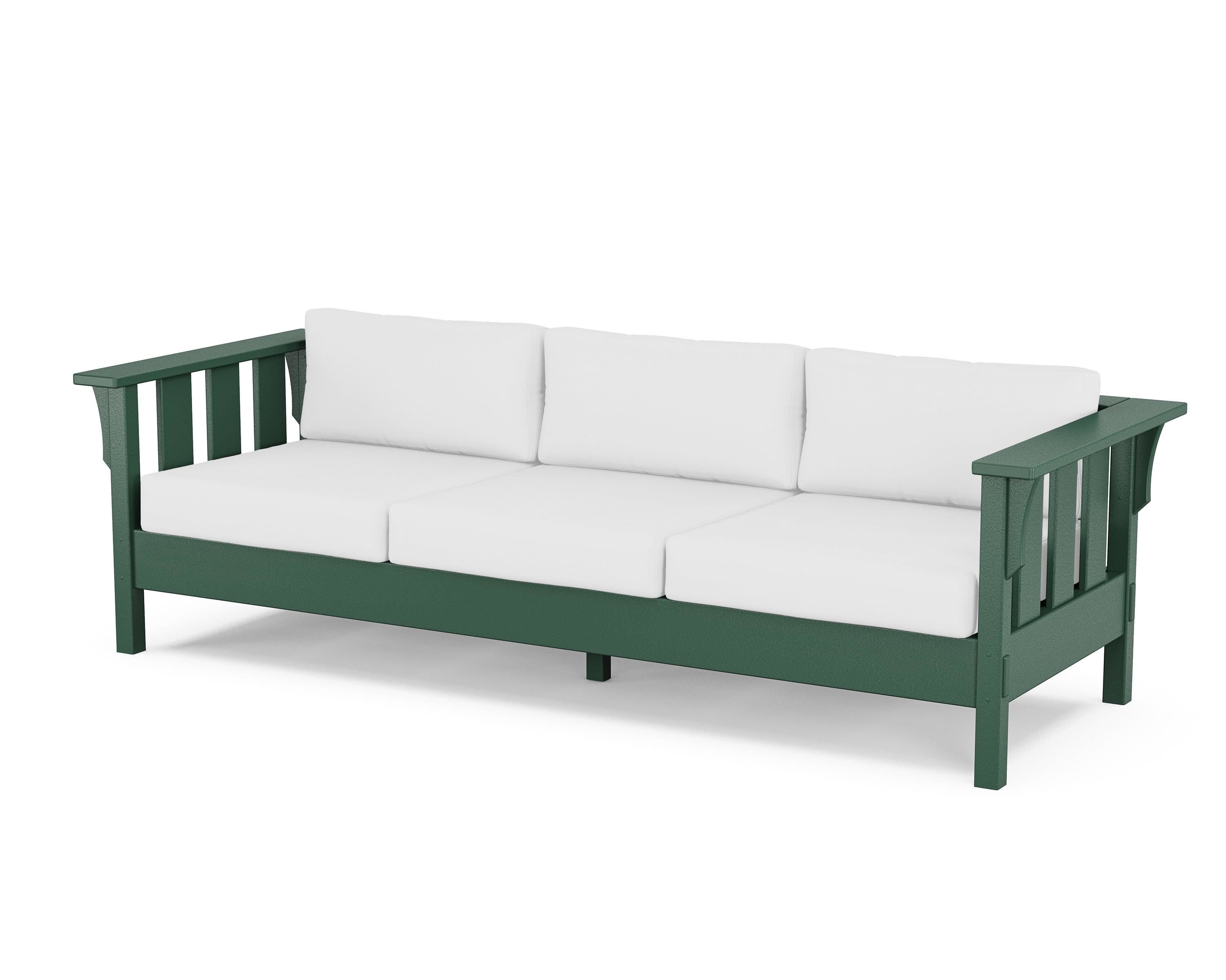 Martha Stewart by POLYWOOD® Acadia Deep Seating Sofa in Green / Natural