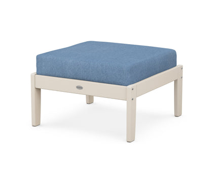 POLYWOOD® Braxton Deep Seating Ottoman in Sand / Sky Blue