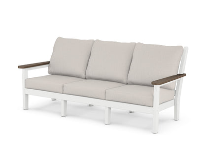POLYWOOD® Chippendale Deep Seating Sofa in White / Kona / Cast Ash