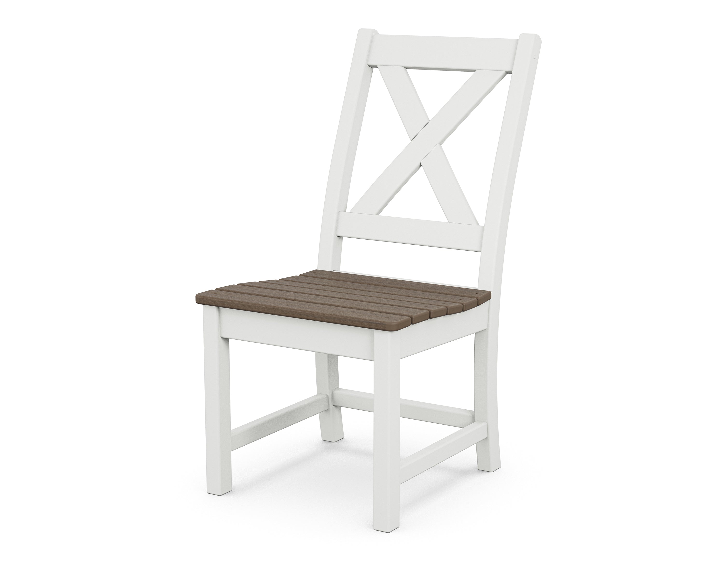 POLYWOOD® Braxton Dining Side Chair in White / Kona