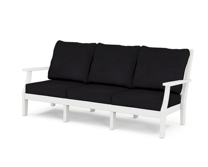 Country Living Wovendale Deep Seating Sofa in White / Midnight Linen