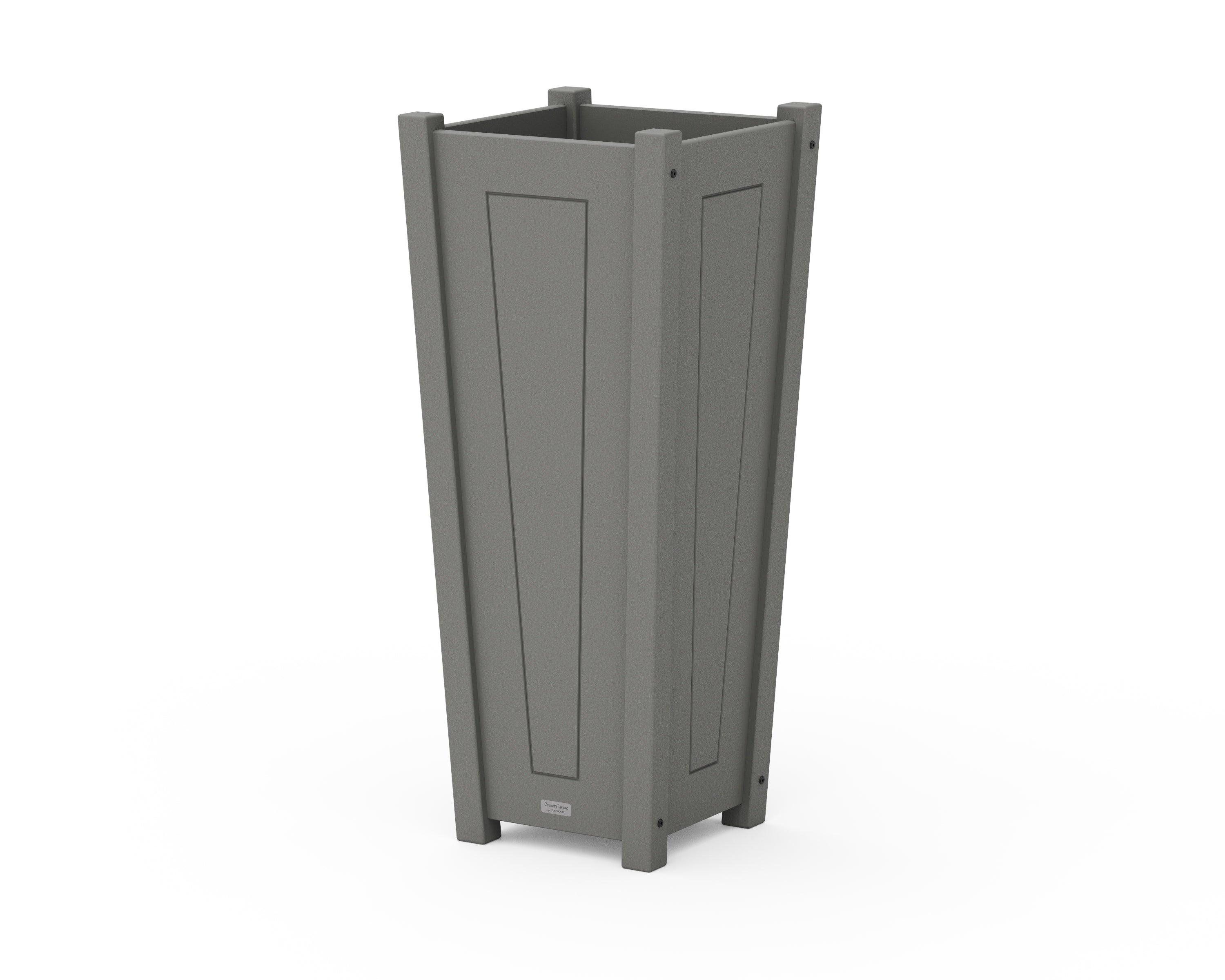 Country Living Country Living Tapered Square Tall Planter Box in Slate Grey