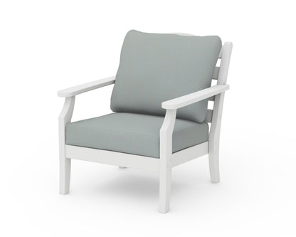 Draper James™ by  POLYWOOD® Savannah Deep Seating Chair in White / Spa