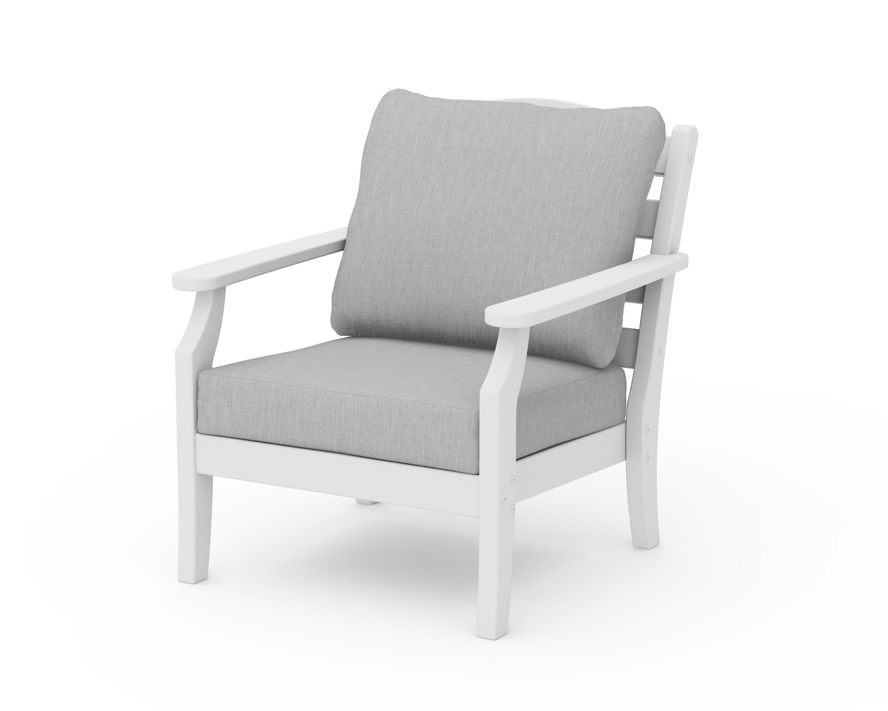 Draper James™ by  POLYWOOD® Savannah Deep Seating Chair in White / Granite
