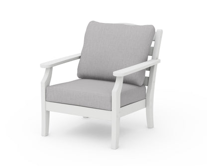 Draper James™ by  POLYWOOD® Savannah Deep Seating Chair in White / Granite