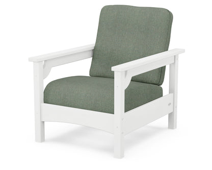 POLYWOOD® Club Chair in White / Cast Sage