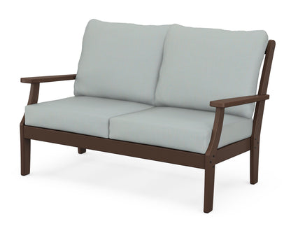 POLYWOOD® Braxton Deep Seating Loveseat in Mahogany / Spa
