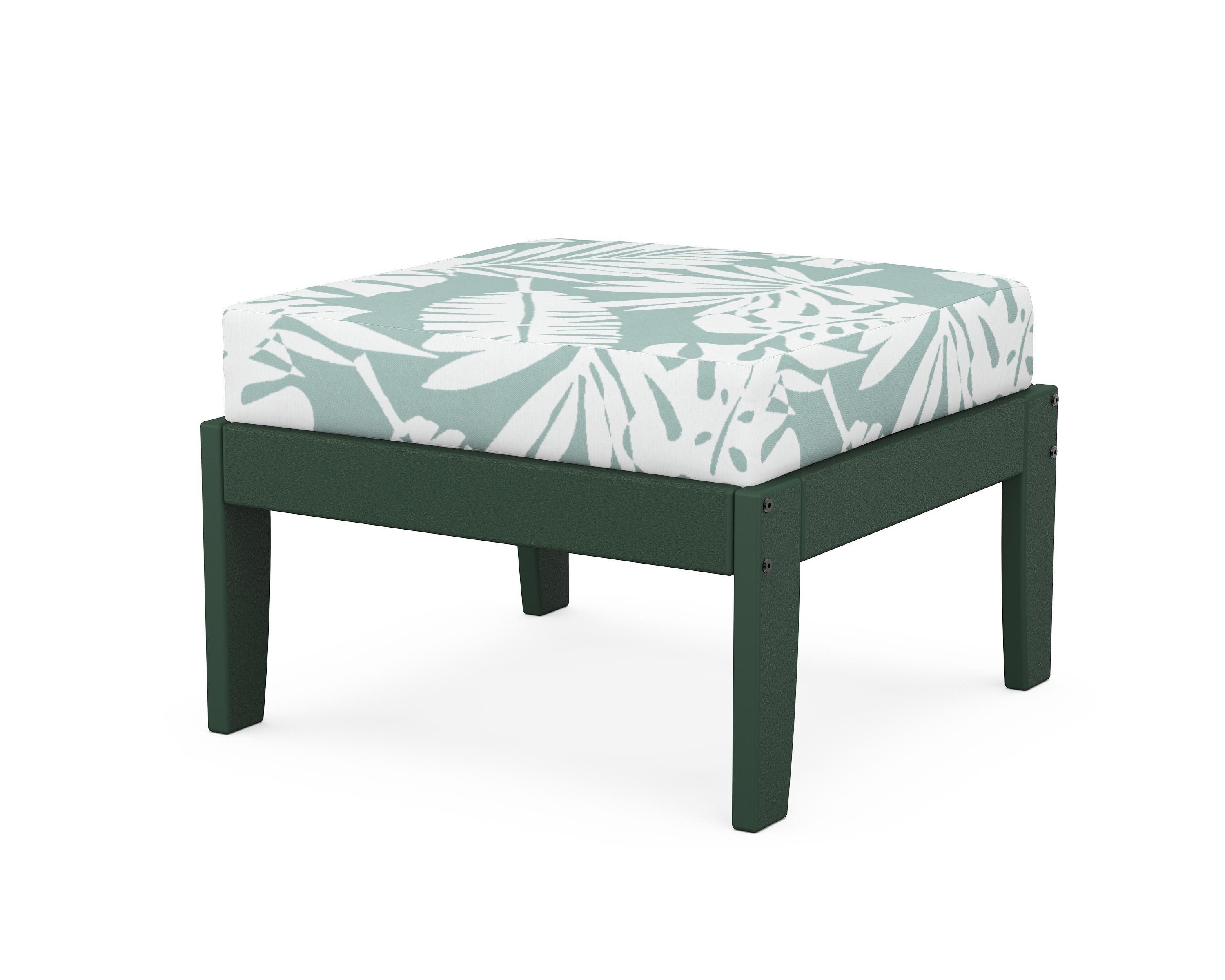 Unbranded Modular Ottoman - Classic in Green / Leaf Glacier Spa