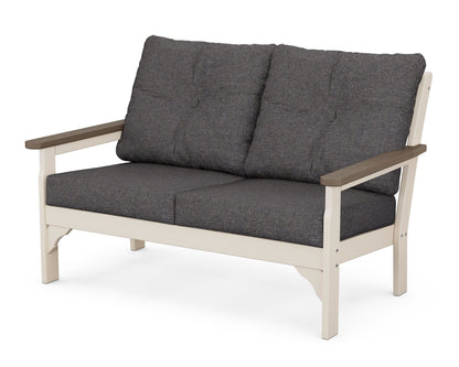 POLYWOOD® Vineyard Deep Seating Loveseat in Sand / Kona / Ash Charcoal