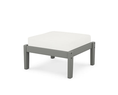 Unbranded Deep Seating Ottoman in Slate Grey / Natural Linen