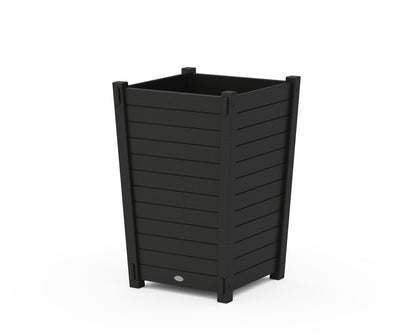 POLYWOOD® Nautical Large Tapered Square Planter Box in Black