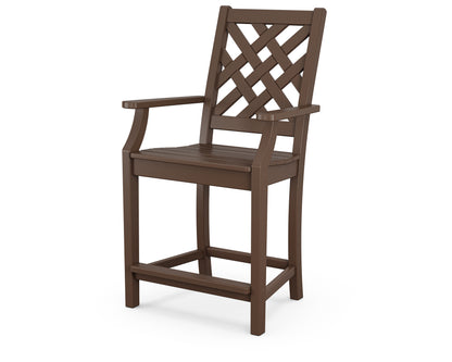 Country Living Wovendale Counter Arm Chair in Mahogany