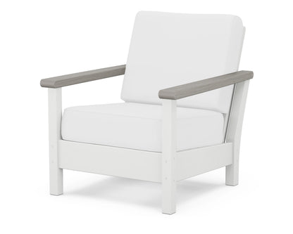 POLYWOOD® Harbour Deep Seating Chair in White / Driftwood / Natural