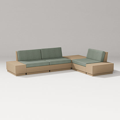 PW Designer Series Elevate 6-Piece Corner Sectional in Vintage Sahara / Cast Sage