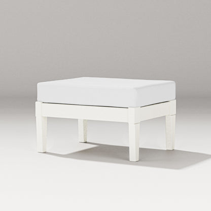 PW Designer Series Estate Lounge Ottoman in Vintage White / Natural