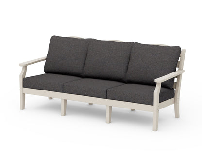 Draper James™ by  POLYWOOD® Savannah Deep Seating Sofa in Sand / Ash Charcoal