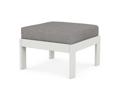 POLYWOOD® Vineyard Modular Ottoman in Vintage White / Grey Mist