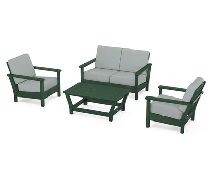 POLYWOOD® Harbour 4-Piece Deep Seating Set in Green / Spa