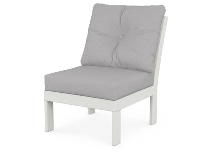 POLYWOOD® Vineyard Modular Armless Chair in Vintage White / Granite
