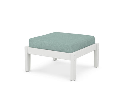 Unbranded Deep Seating Ottoman in White / Glacier Spa