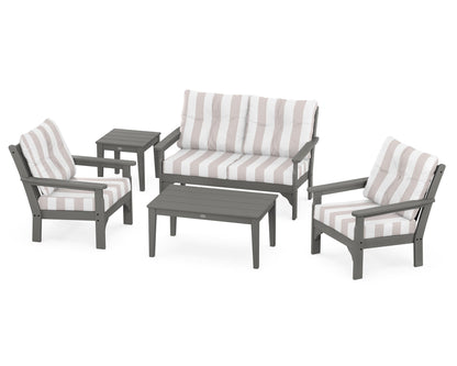Vineyard 5 Piece Deep Seating Set - Slate Grey