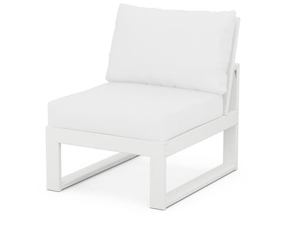 Unbranded Modular Armless Chair in White / Natural