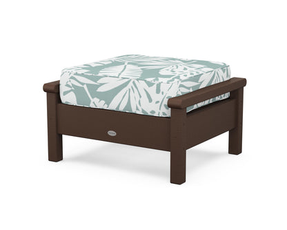 POLYWOOD® Harbour Deep Seating Ottoman in Mahogany / Leaf Glacier Spa