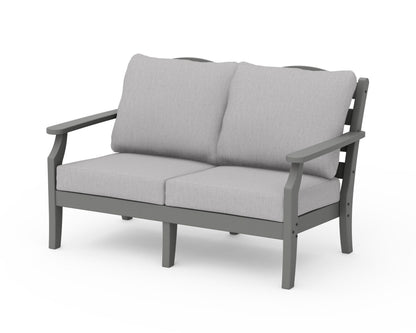 Draper James™ by  POLYWOOD® Savannah Deep Seating Loveseat in Slate Grey / Granite