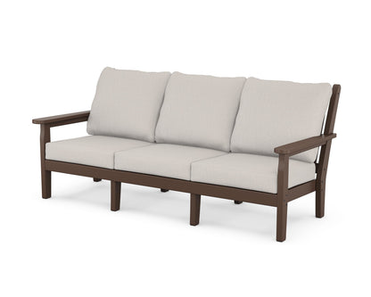 POLYWOOD® Chippendale Deep Seating Sofa in Mahogany / Cast Ash