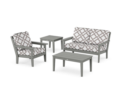 Country Living Wovendale 4-Piece Deep Seating Set in Slate Grey / Trellis Grey Mist