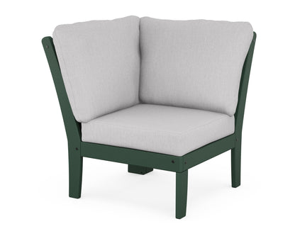 POLYWOOD® Braxton Modular Corner Chair in Green / Granite