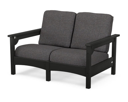 POLYWOOD® Club Loveseat in Black / Ash Charcoal